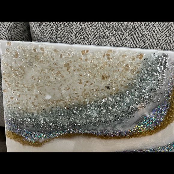 Geode painting with crystals - Picture 2 of 5